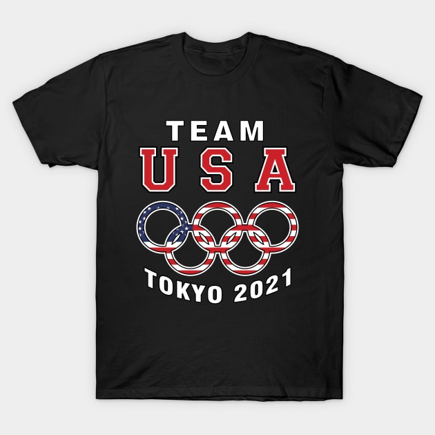 Team USA T-Shirt - Tokyo Olympics 2021 - Tokyo   Olympics 2021 Team USA T-Shirt by stonefruit